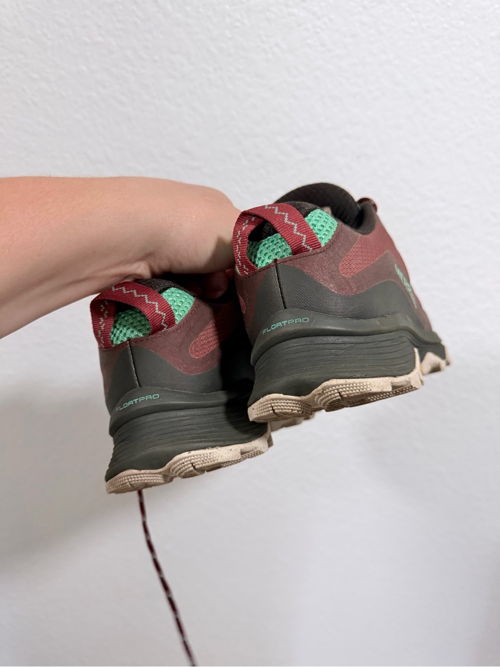 Merrell Women's Trail Sneaker - Burgundy with Mint Accents - Picture 8 of 9